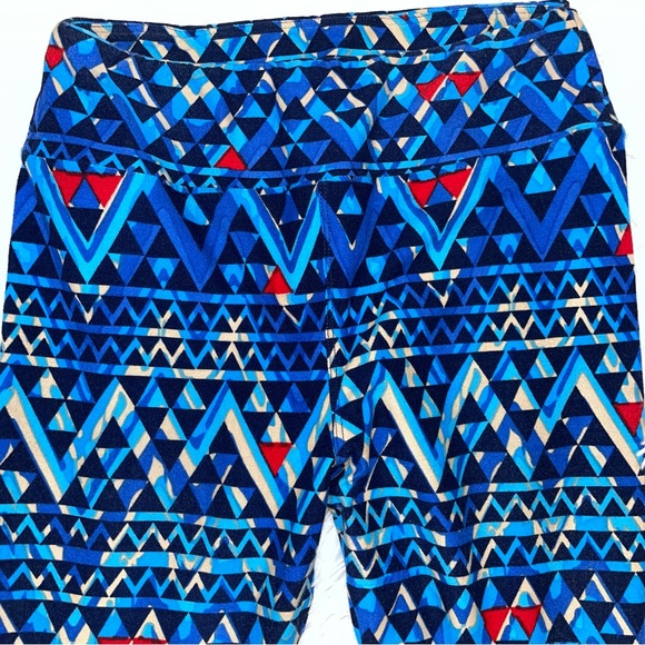 LULAROE Blue Multi Color Bold Pattern Leggings One Size - Bundle Lot of 3 - Picture 11 of 13